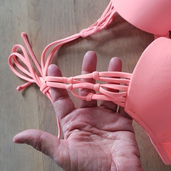 AERIE BIKINI TOP SZ 34B WITH BRAIDED STRAPS - Picture 2 of 8